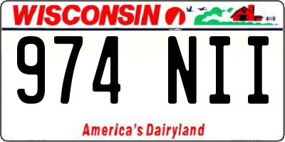 WI license plate 974NII