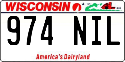 WI license plate 974NIL