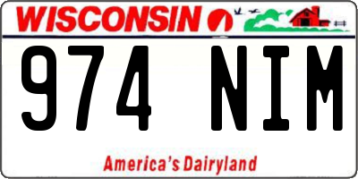 WI license plate 974NIM