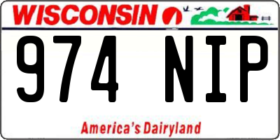 WI license plate 974NIP