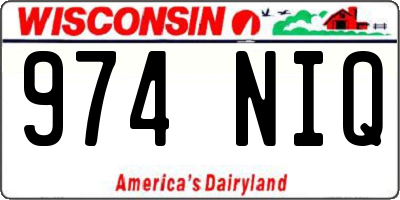 WI license plate 974NIQ