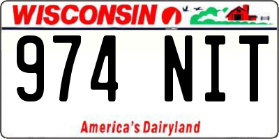 WI license plate 974NIT