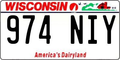 WI license plate 974NIY