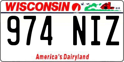 WI license plate 974NIZ