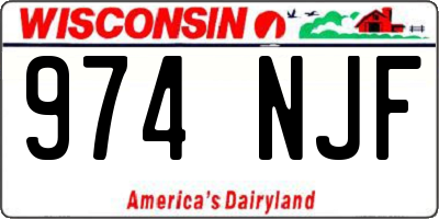 WI license plate 974NJF