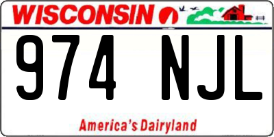 WI license plate 974NJL