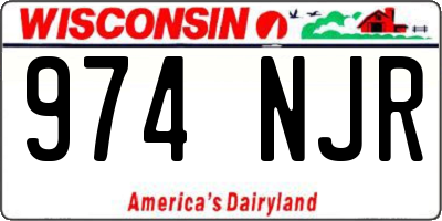WI license plate 974NJR