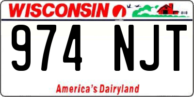 WI license plate 974NJT