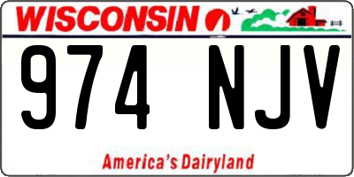 WI license plate 974NJV