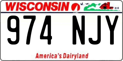 WI license plate 974NJY