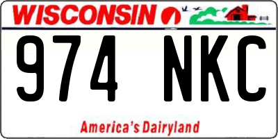 WI license plate 974NKC