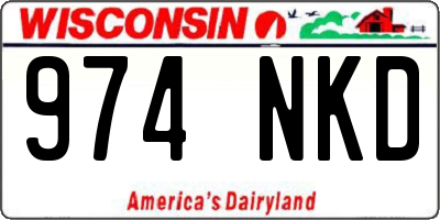 WI license plate 974NKD