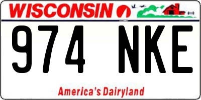 WI license plate 974NKE