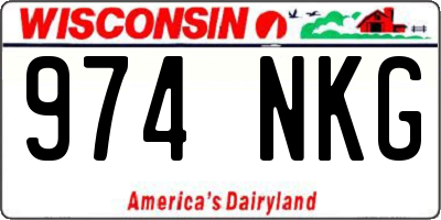 WI license plate 974NKG