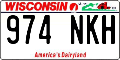 WI license plate 974NKH