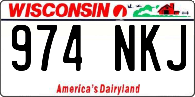 WI license plate 974NKJ