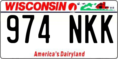 WI license plate 974NKK