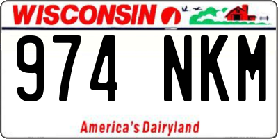 WI license plate 974NKM