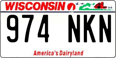 WI license plate 974NKN
