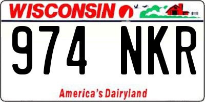 WI license plate 974NKR