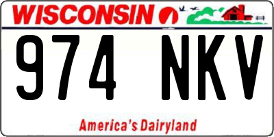 WI license plate 974NKV