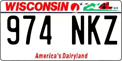 WI license plate 974NKZ