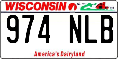 WI license plate 974NLB