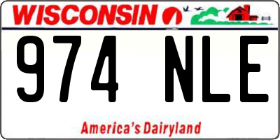 WI license plate 974NLE