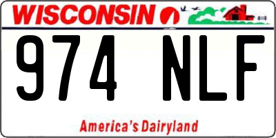 WI license plate 974NLF