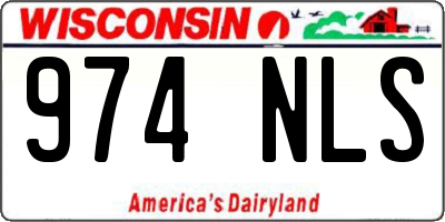 WI license plate 974NLS