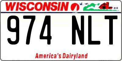 WI license plate 974NLT