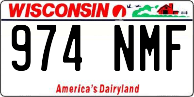 WI license plate 974NMF
