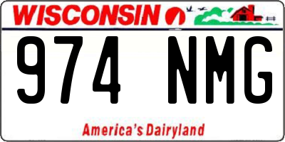 WI license plate 974NMG