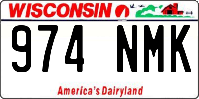 WI license plate 974NMK