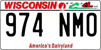 WI license plate 974NMO