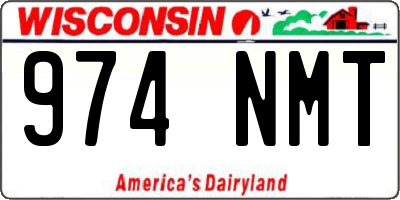 WI license plate 974NMT