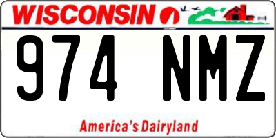 WI license plate 974NMZ