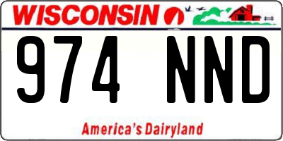 WI license plate 974NND