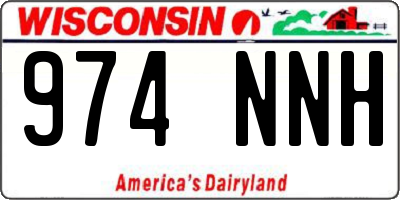 WI license plate 974NNH