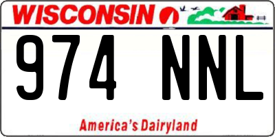 WI license plate 974NNL