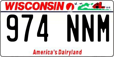 WI license plate 974NNM