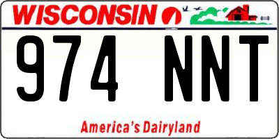 WI license plate 974NNT