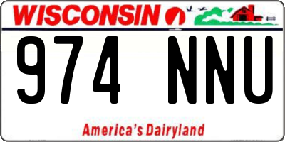WI license plate 974NNU