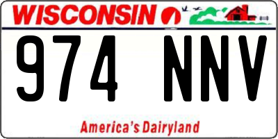 WI license plate 974NNV