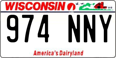 WI license plate 974NNY