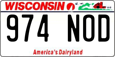 WI license plate 974NOD
