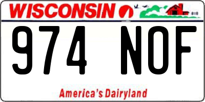 WI license plate 974NOF