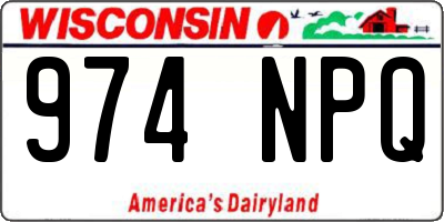 WI license plate 974NPQ