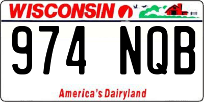 WI license plate 974NQB