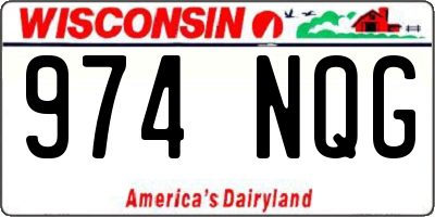 WI license plate 974NQG